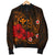 Polynesian Hawaii Kanaka Maoli Men's Bomber Jacket - Humpback Whale with Hibiscus (Golden) - Polynesian Pride