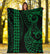 Hawaii Kakau Green Polynesian Premium Blanket - Polynesian Pride