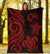 Tonga Polynesian Premium Blanket - Red Tentacle Turtle - Polynesian Pride