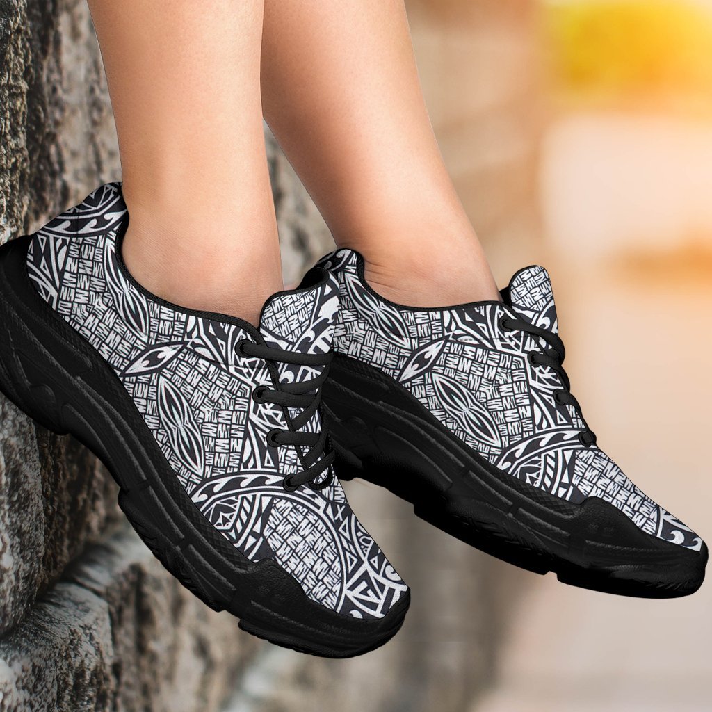 Polynesian Lauhala Mix White Chunky Sneakers - Polynesian Pride