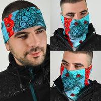 Polynesian Turtle Bandana Poppy Flowers - Polynesian Pride