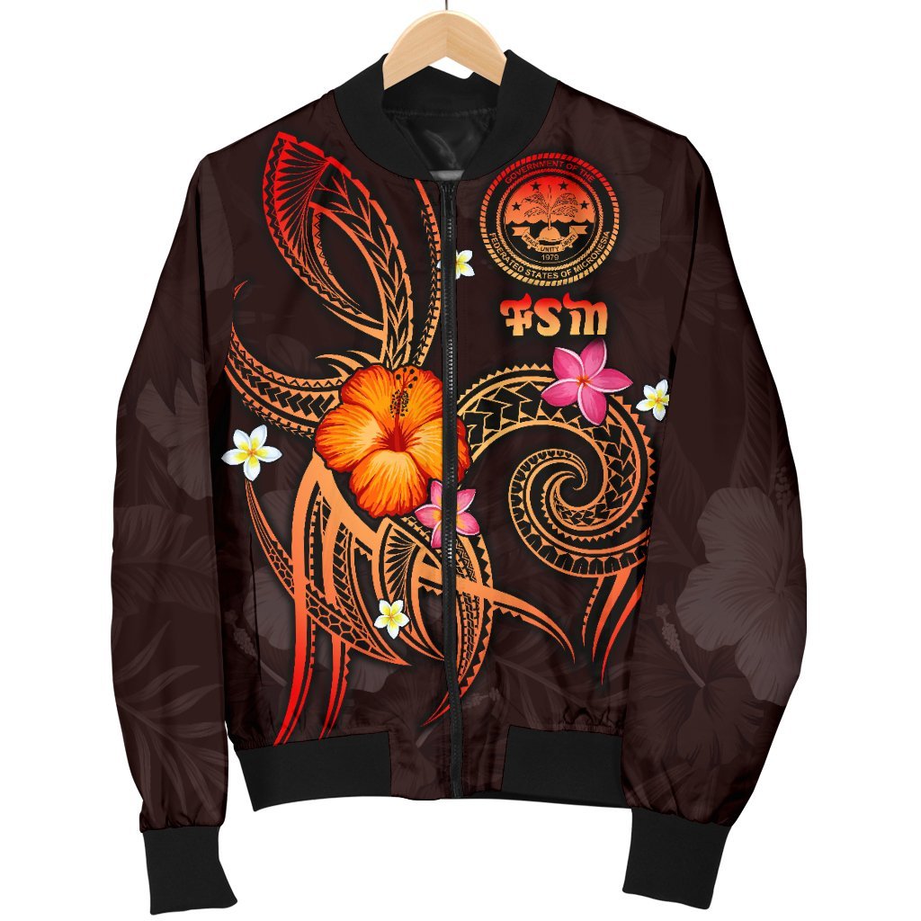 Federated States of Micronesia Polynesian Men's Bomber Jacket - Legend of FSM (Red) - Polynesian Pride