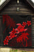 Hawaii Turtle Plumeria Coconut Tree Polynesian Premium Quilt - Red - Polynesian Pride