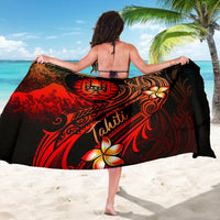 Tahiti Polynesian Sarong - Plumeria Flowers And Waves - Polynesian Pride