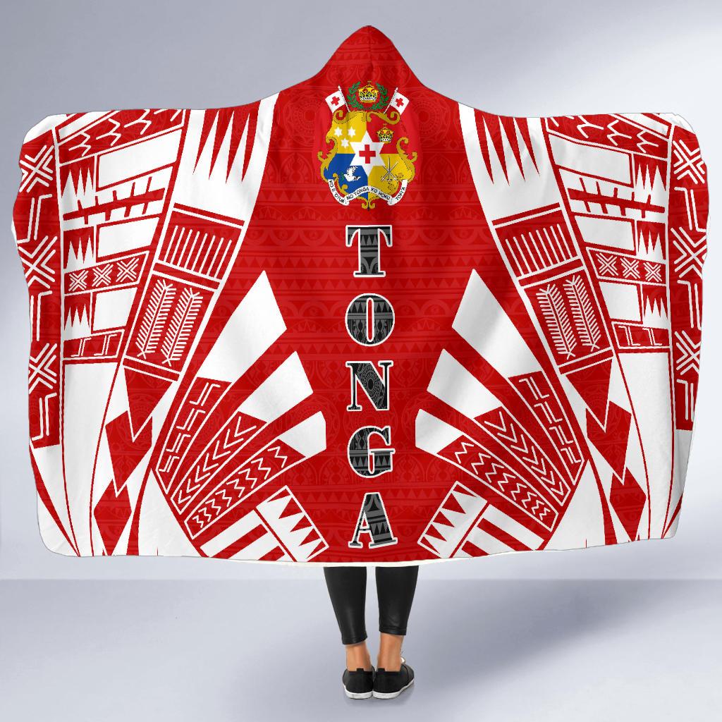 Tonga Hooded Blanket - Polynesian Tattoo Flag - Polynesian Pride