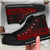 Kosrae State High Top Shoes - Red Color Symmetry Style - Polynesian Pride