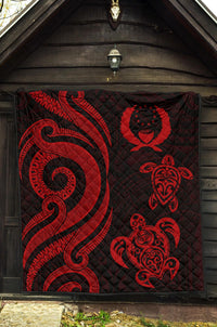 Pohnpei Premium Quilt - Red Tentacle Turtle - Polynesian Pride