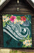 YAP Polynesian Premium Quilt - Summer Plumeria (Turquoise) - Polynesian Pride