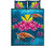 Hawaii Plumeria Kanaka Turtle Sea Quilt Bed Set Blue - Polynesian Pride