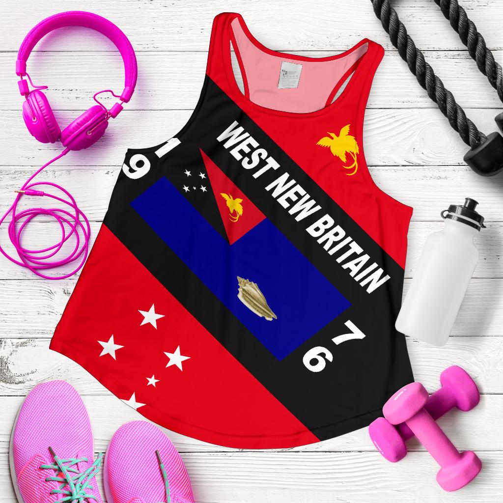 Papua New Guinea Women's Racerback Tank - West New Britain Province Red - Polynesian Pride