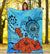 Hawaiian Map Kanaka Sea Turtle Seal Of Hawaii Hibiscus Plumeria Polynesian Blanket - Polynesian Pride