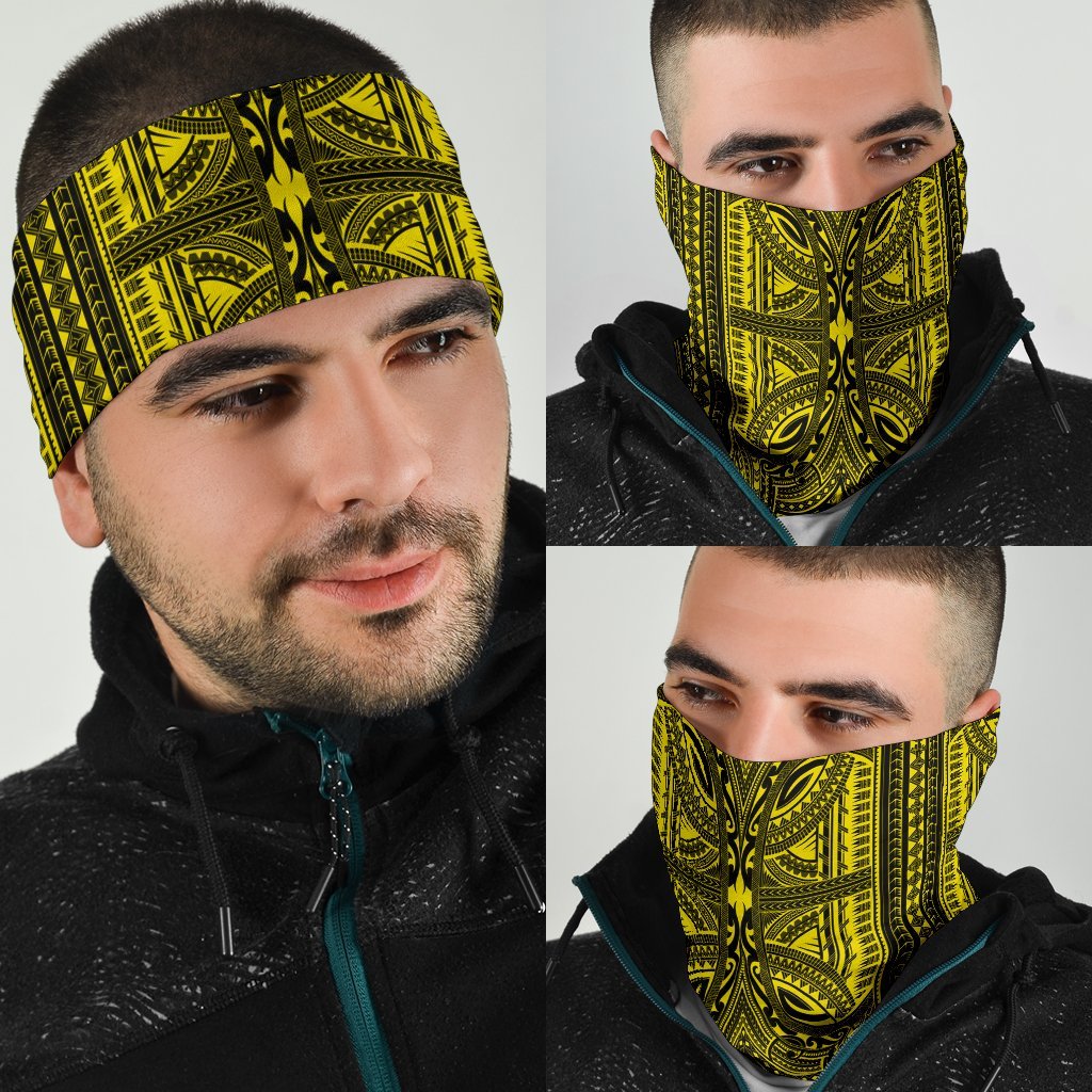 Polynesian Tribal Tatau Yellow Unisex Bandana - Polynesian Pride
