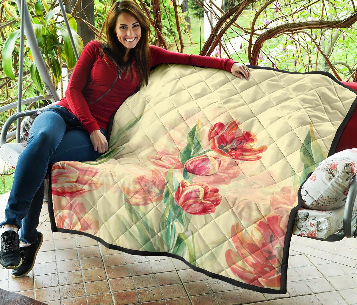 Beautiful Flower Premium Quilt - Polynesian Pride