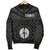 Tahiti Men's Bomber Jacket - Tahiti Seal In Polynesian Tattoo Style (Black) - Polynesian Pride