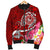 Tahiti Men's Bomber Jacket - Turtle Plumeria (Red) - Polynesian Pride