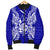 New Caledonia Polynesian Men's Bomber Jacket Map Blue - Polynesian Pride