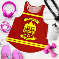 Mauna Kea Women's Racerback Tank 08 Red - Polynesian Pride
