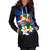 Tonga Polynesian Women's Hoodie Dress - Turtle With Plumeria Flowers - Polynesian Pride