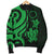 Cook Islands Men's Bomber Jacket - Green Tentacle Turtle - Polynesian Pride