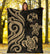 Tonga Polynesian Premium Blanket - Gold Tentacle Turtle - Polynesian Pride