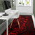 Guam Area Rugs Turtle Hibiscus Red - Polynesian Pride