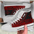 Kosrae State High Top Shoes - Red Color Symmetry Style Unisex Black - Polynesian Pride