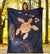 Hawaii Kakau Polynesian Turtle Map Premium Blanket - Indigo Ver 1 - Polynesian Pride