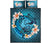 Marshall Islands Polynesian Quilt Bed Set - Blue Plumeria Animal Tattoo - Polynesian Pride