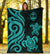 Guam Polynesian Premium Blanket - Turquoise Tentacle Turtle - Polynesian Pride