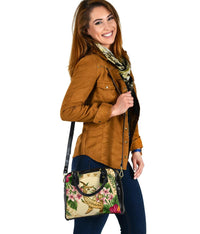 hawaiiShoulder Handbag - Hammerhead Shark Shoulder Handbag Strong Pattern Hibiscus Plumeria AH - Polynesian Pride