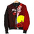 Palau Polynesian Men's Bomber Jacket - Coat Of Arm With Hibiscus - Polynesian Pride