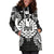 French Polynesia Polynesian Hoodie Dress Map Black - Polynesian Pride