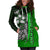 Polynesian Hawaii Custom Personalised Hoodie Dress Green - Turtle with Hook - Polynesian Pride