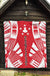 Austral Islands Premium Quilt - Austral Islands Flag Polynesian White Tattoo (Red) - Polynesian Pride