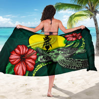 New Caledonia Polynesian Sarong - Green Turtle Hibiscus - Polynesian Pride