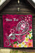 Guam Custom Personalised Premium Quilt - Turtle Plumeria (Pink) - Polynesian Pride