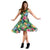 Hawaii Tropical Hibiscus Banana Leafs Midi Dress - Polynesian Pride