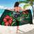 Samoa Polynesian Sarong - Green Turtle Hibiscus - Polynesian Pride