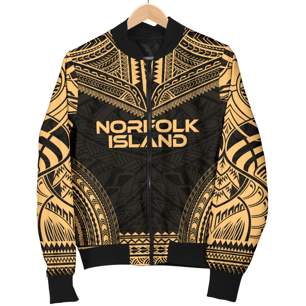 Norfolk Island Polynesian Chief Men's Bomber Jacket - Gold Version - Polynesian Pride