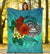 American Samoa Premium Blanket - Tropical Flowers Style - Polynesian Pride