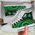 Papua New Guinea High Top Canvas Shoes - Green Tentacle Turtle - Polynesian Pride