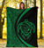 Hawaii Turtle Map Polynesian Premium Blanket - Green - Circle Style - Polynesian Pride