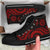 American Samoa High Top Shoes - Red Tentacle Turtle - Polynesian Pride