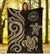 Tahiti Polynesian Premium Blanket - Gold Tentacle Turtle - Polynesian Pride