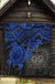 Samoa Polynesian Premium Quilt - Samoa Coat Of Arms & Blue Turtle Hibiscus - Polynesian Pride