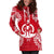 Vanuatu Polynesian Hoodie Dress Map Red White - Polynesian Pride