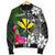 Hawaii Men Bomber Jacket - Turtle Plumeria Banana Leaf - Polynesian Pride