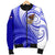 American Samoa Polynesian Men's Bomber Jacket - Bald Eagle (Blue) - Polynesian Pride