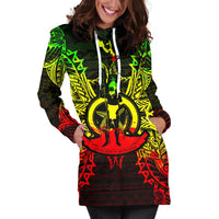 Vanuatu Polynesian Hoodie Dress Map Reggae - Polynesian Pride