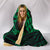 Hawaii Kakau Green Polynesian Hooded Blanket - Polynesian Pride